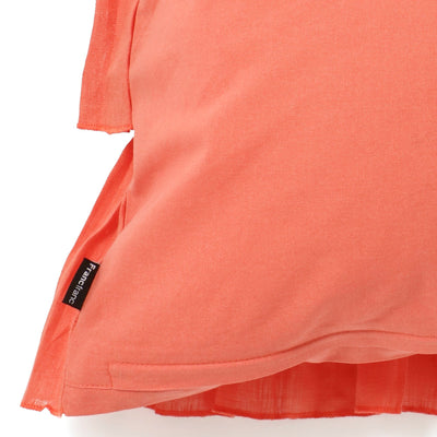 Linen Frill Cushion Cover 450 x 450 Orange