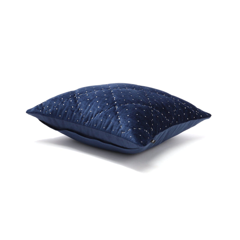 Velvet quilt cushion cover 450 x 450 Navy