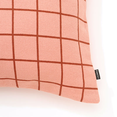 Windowpane Cushion Cover 450 X 450 Orange