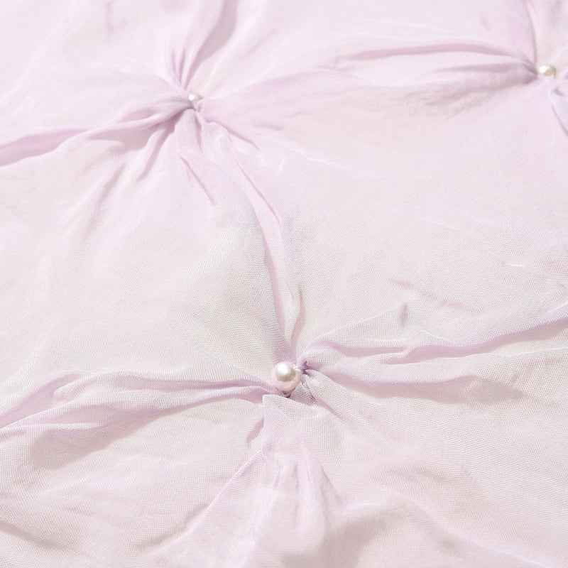 Smocking pearl cushion cover 450 x 450 purple