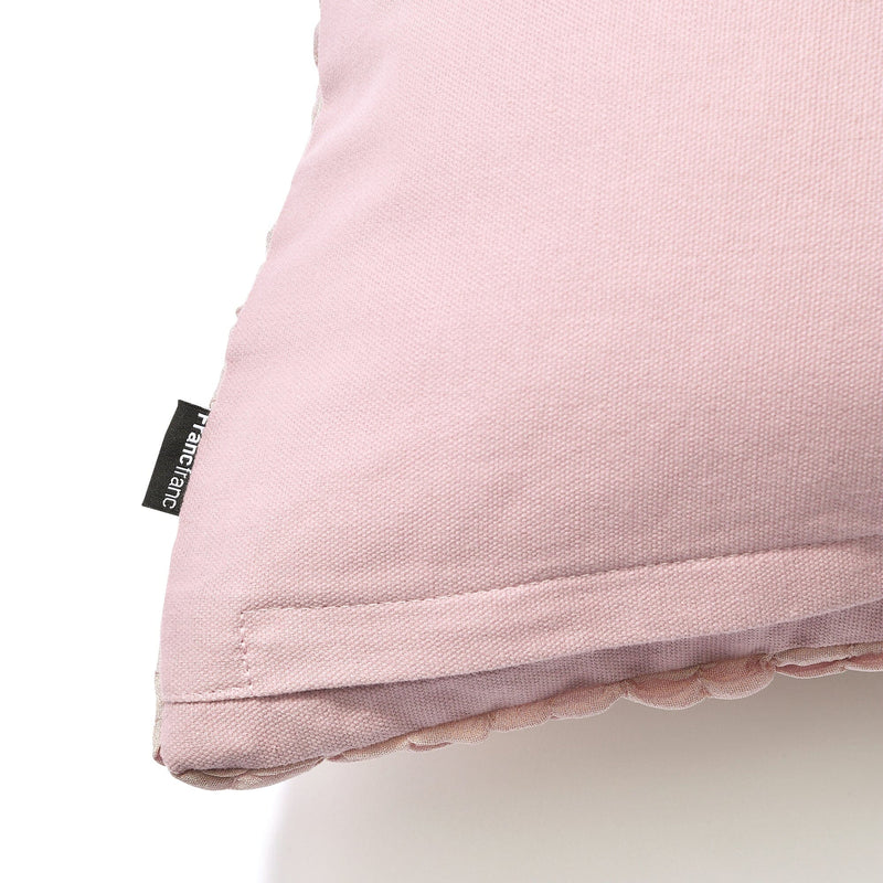 Solid Gathered Cushion Cover 450 x 450 Pink