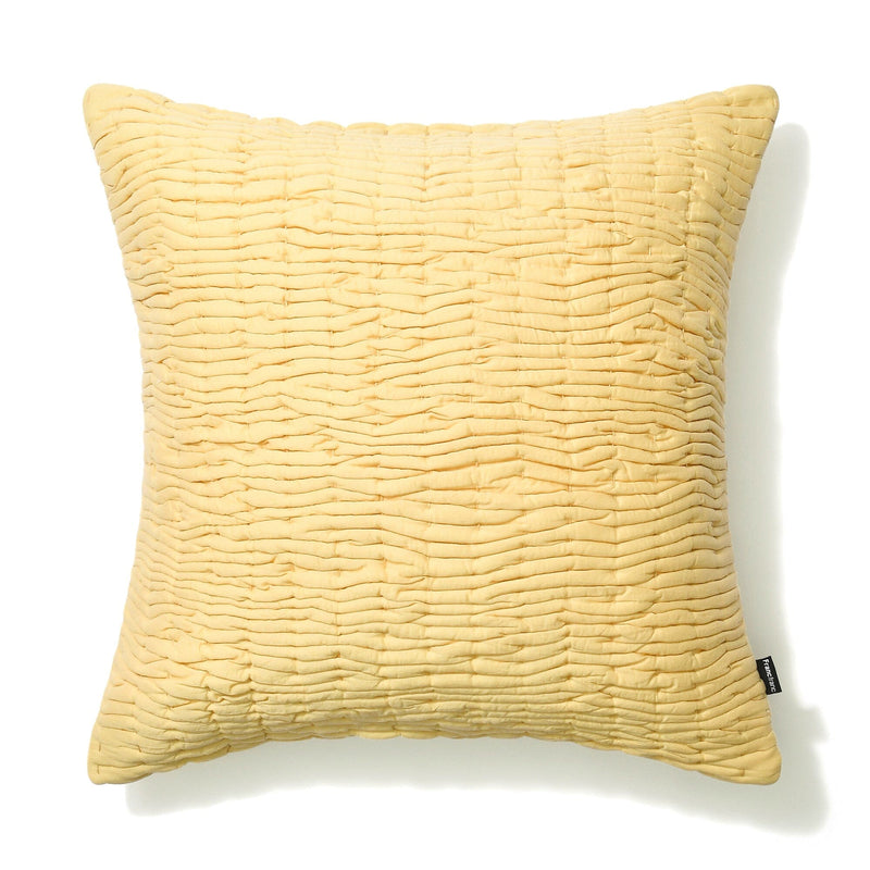 Solid Gathered Cushion Cover 450 x 450 Yellow