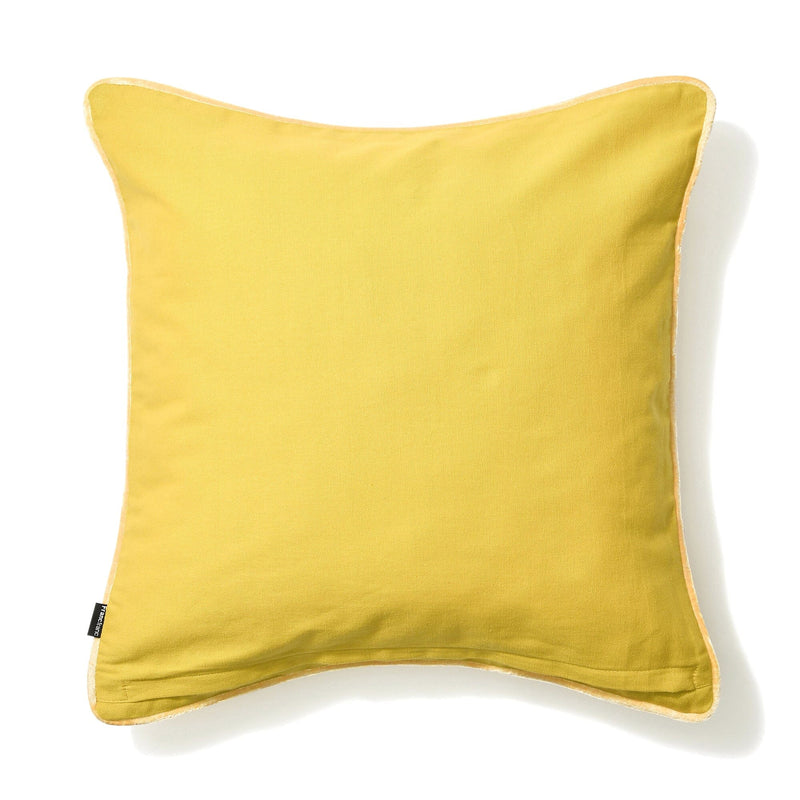 EMB Flower Cushion Cover 450 x 450 Yellow