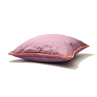 EMB Flower Cushion Cover 450 x 450 Purple