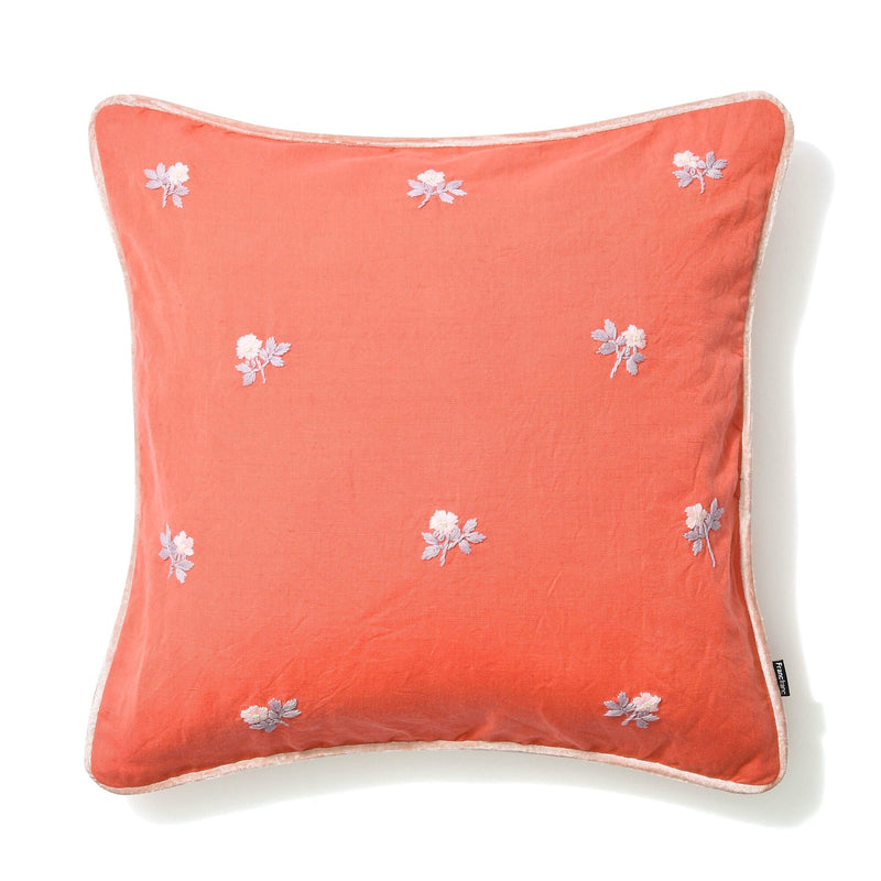 EMB Flower Cushion Cover 450 x 450 Orange