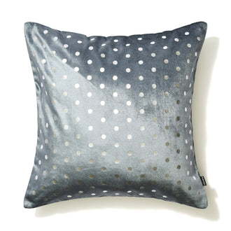 Velvet dot cushion cover 450 x 450 Blue x Silver