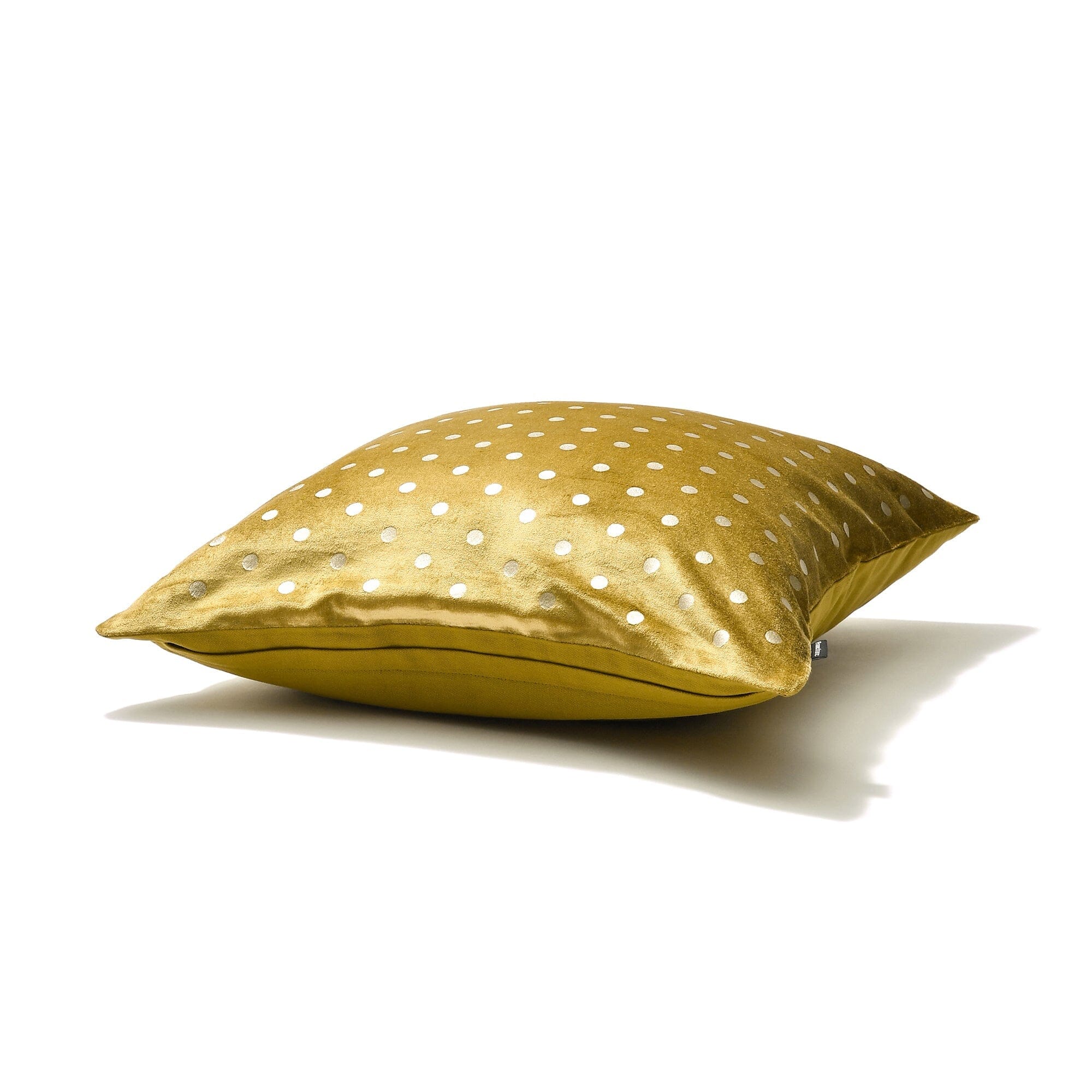 Velvet dot cushion cover 450 x 450 beige x gold