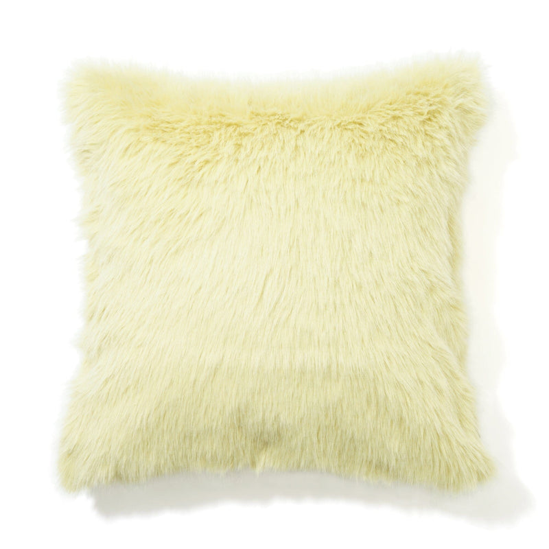 Fur E Cushion Cover 450 X 450 Yellow