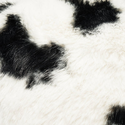 Fur L Cushion Cover 450 X 450 White X Black