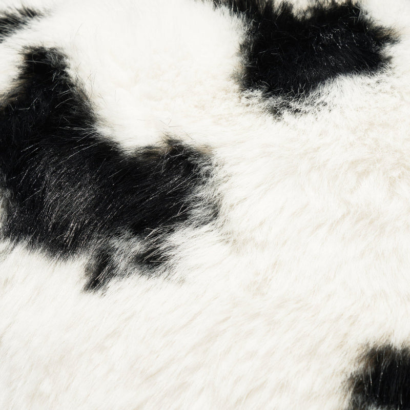 Fur L Cushion Cover 450 X 450 White X Black