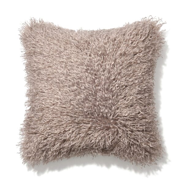 Fur cushion cover 450 x 450 brown