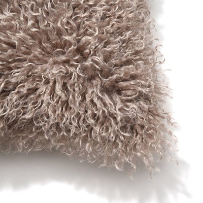 Fur cushion cover 450 x 450 brown