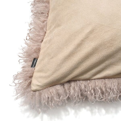 Fur cushion cover 450 x 450 brown