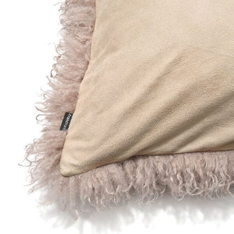 Fur cushion cover 450 x 450 brown