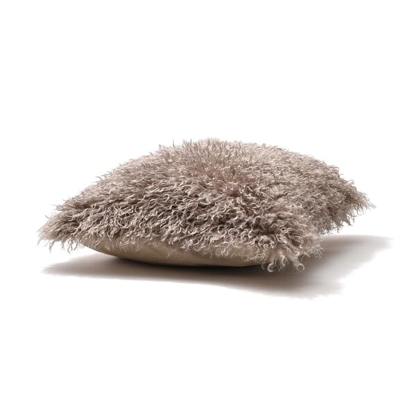 Fur cushion cover 450 x 450 brown