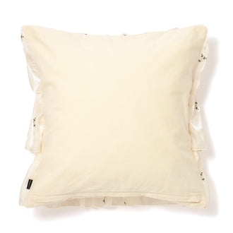 Flower Emb Frill Cushion Cover 450 X 450 Ivory