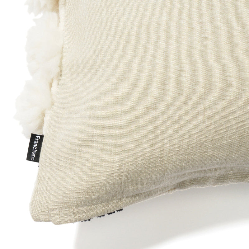 Object Tufted Cushion Cover 450 x 450 White x Black