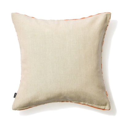 Weave Border Cushion Cover 450 x 450 Ivory x Orange