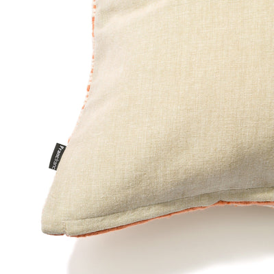 Weave Border Cushion Cover 450 x 450 Ivory x Orange