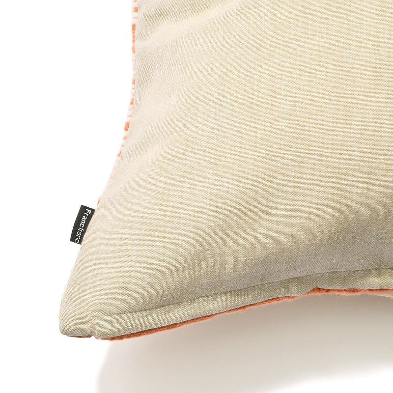 Weave Border Cushion Cover 450 x 450 Ivory x Orange