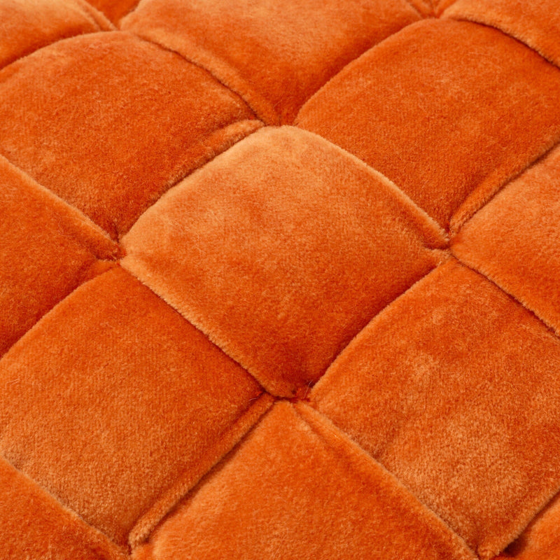 Basket Woven Cushion Cover 400 X 250 Orange