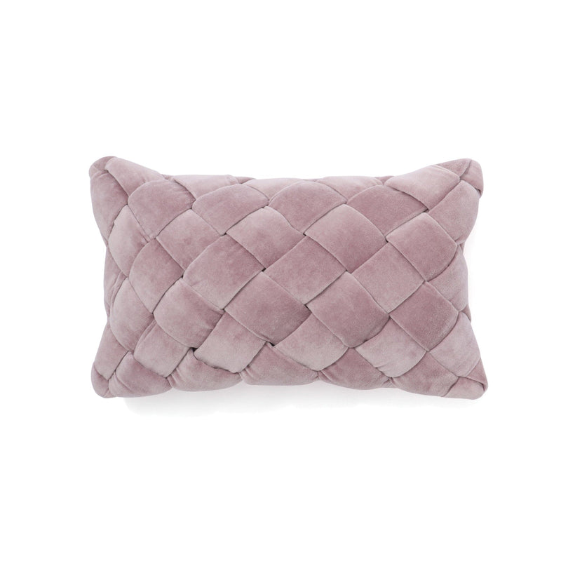 Basketweave Cushion Cover 400 X 250 Purple