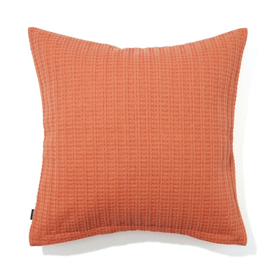 Weave check cushion cover 450 x 450 orange