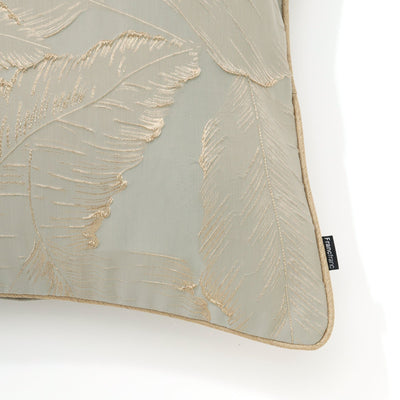 Jq Leaf A Cushion Cover 450 X 450 Green X Gold