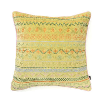 Ethnic Emb Cushion Cover 450 X 450 Yellow