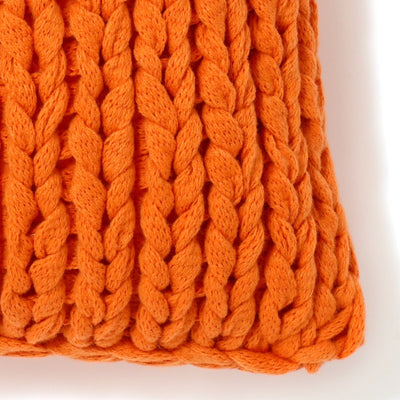 Chunky Knit Cushion Cover 450 X 450 Orange