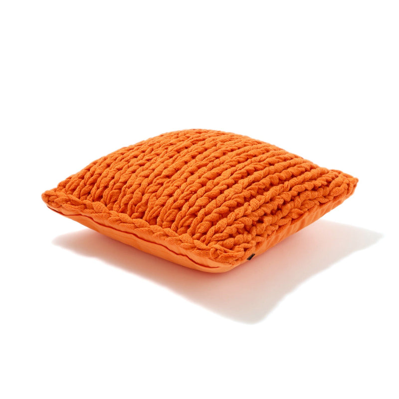 Chunky Knit Cushion Cover 450 X 450 Orange