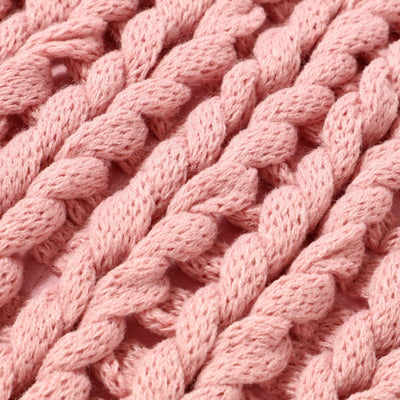 Chunky Knit Cushion Cover 450 X 450 Pink