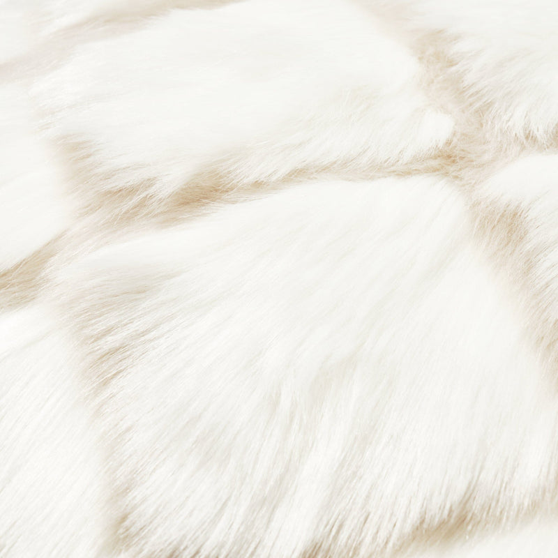 Fur Q Cushion Cover 450 X 450 White X Ivory