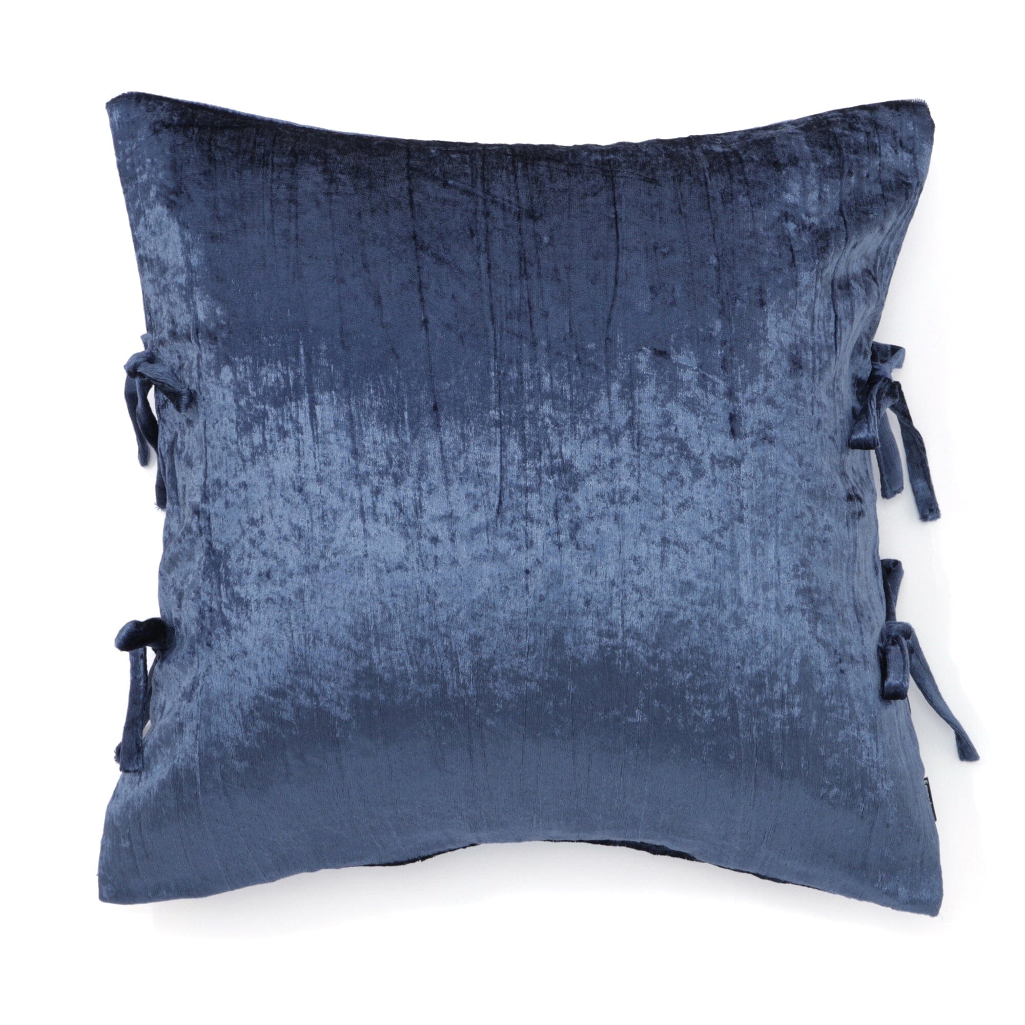 Velvet Ribbon Cushion Cover 450 x 450 Navy