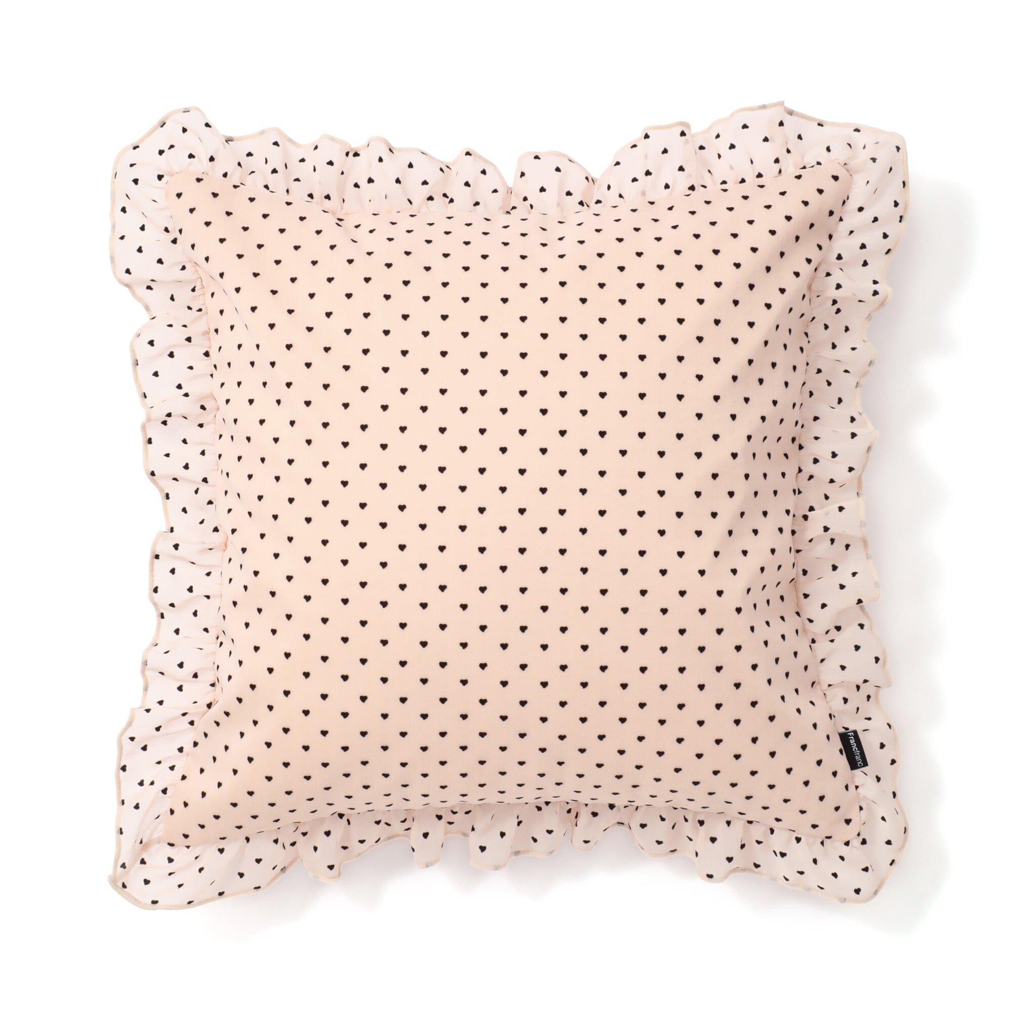 Francfranc Cushion Comforter Storage Case - Light Gray, Washable, Double Zipper, Ruffled Velvet Design