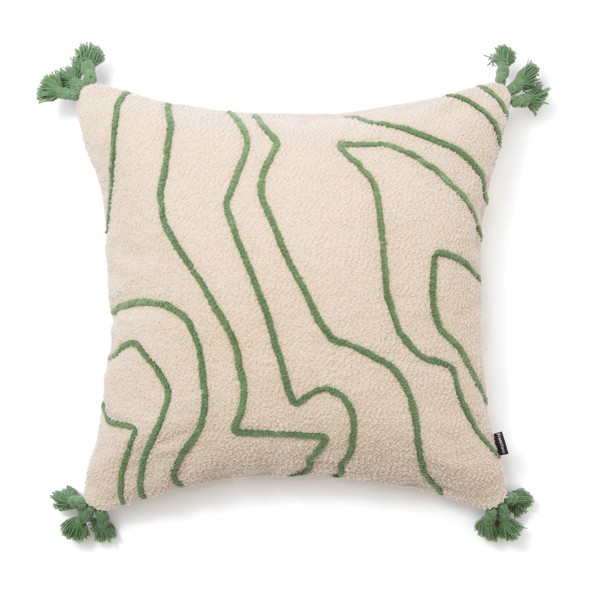 EMB Drawing Cushion Cover 450 x 450 Ivory