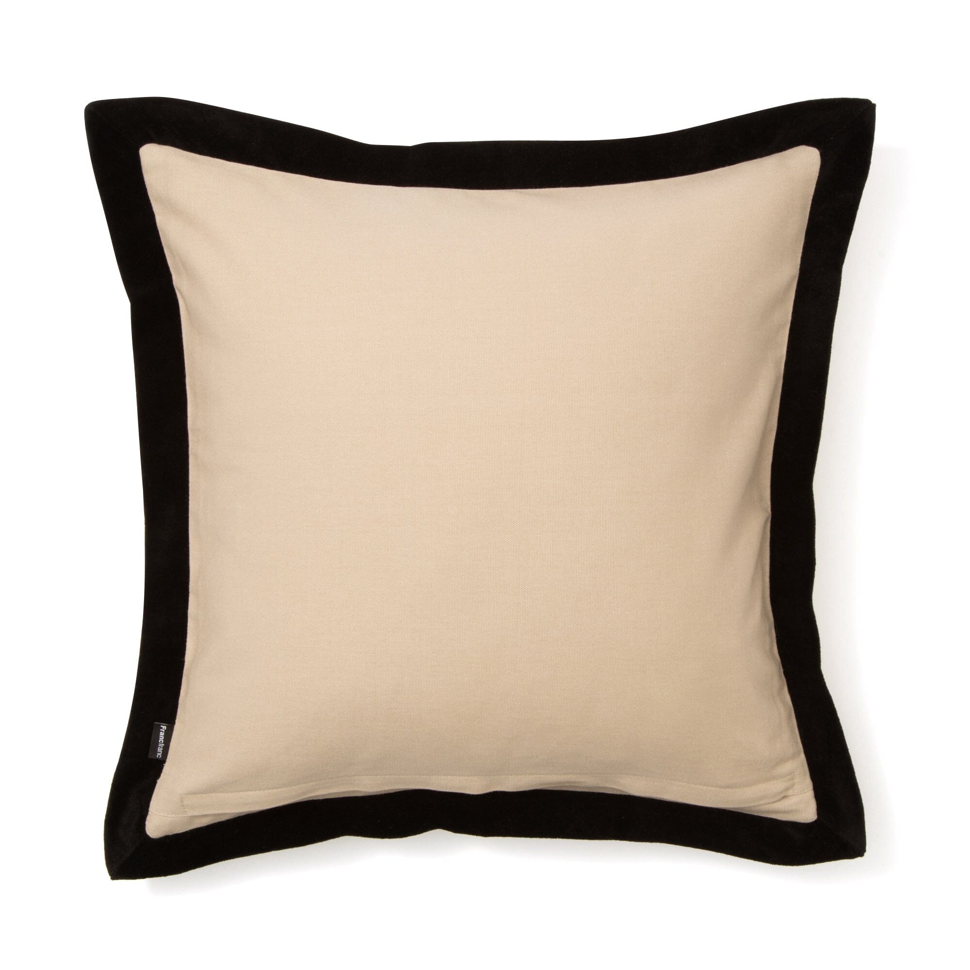 Velvet Flange Cushion Cover 450 X 450 Natural