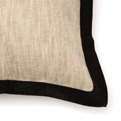 Velvet Flange Cushion Cover 450 X 450 Natural