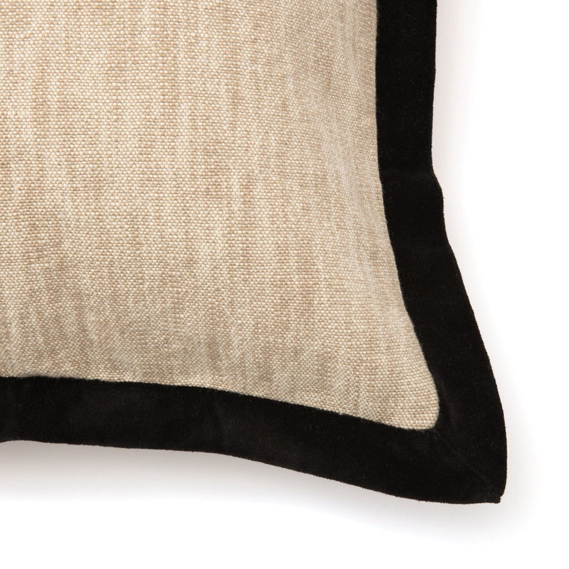 Velvet Flange Cushion Cover 450 X 450 Natural