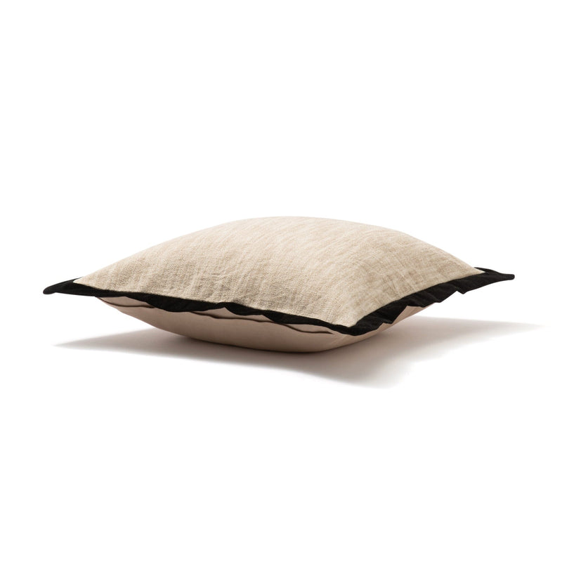 Velvet Flange Cushion Cover 450 X 450 Natural