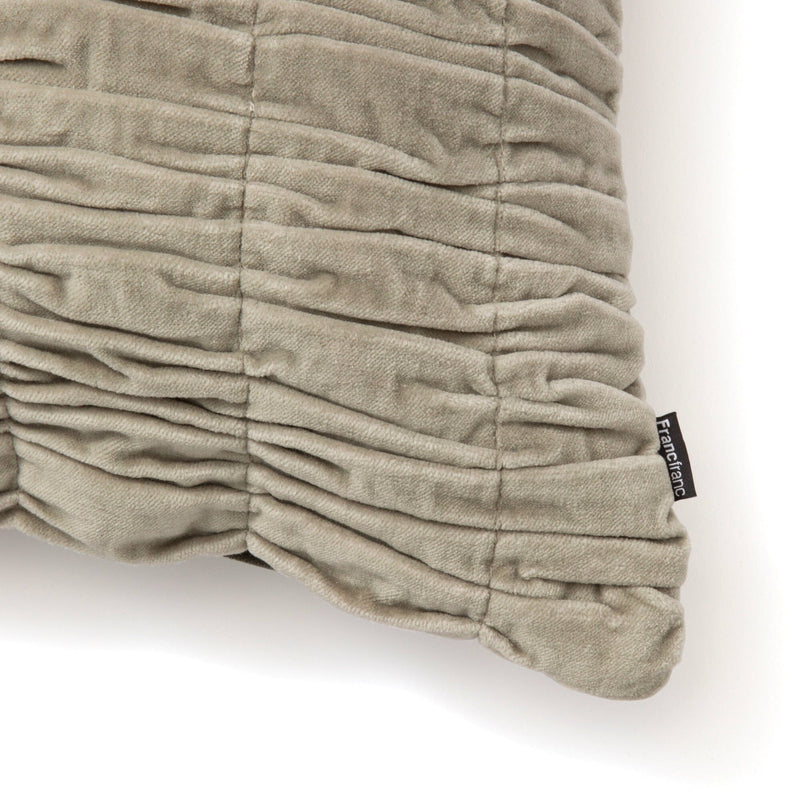 Velvet Gather Cushion cover 450 x 450 Green