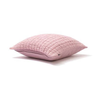 Solid Gather Cushion Cover 450 x 450 Pink