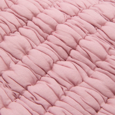 Solid Gather Cushion Cover 450 x 450 Pink