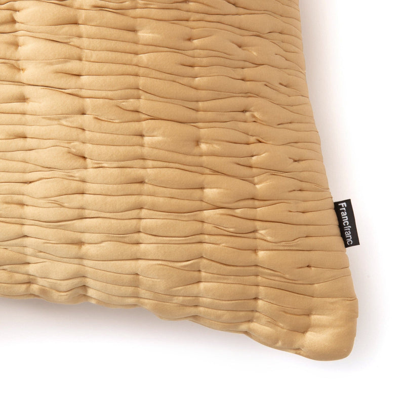 Solid Gather Cushion Cover 450 x 450 Yellow