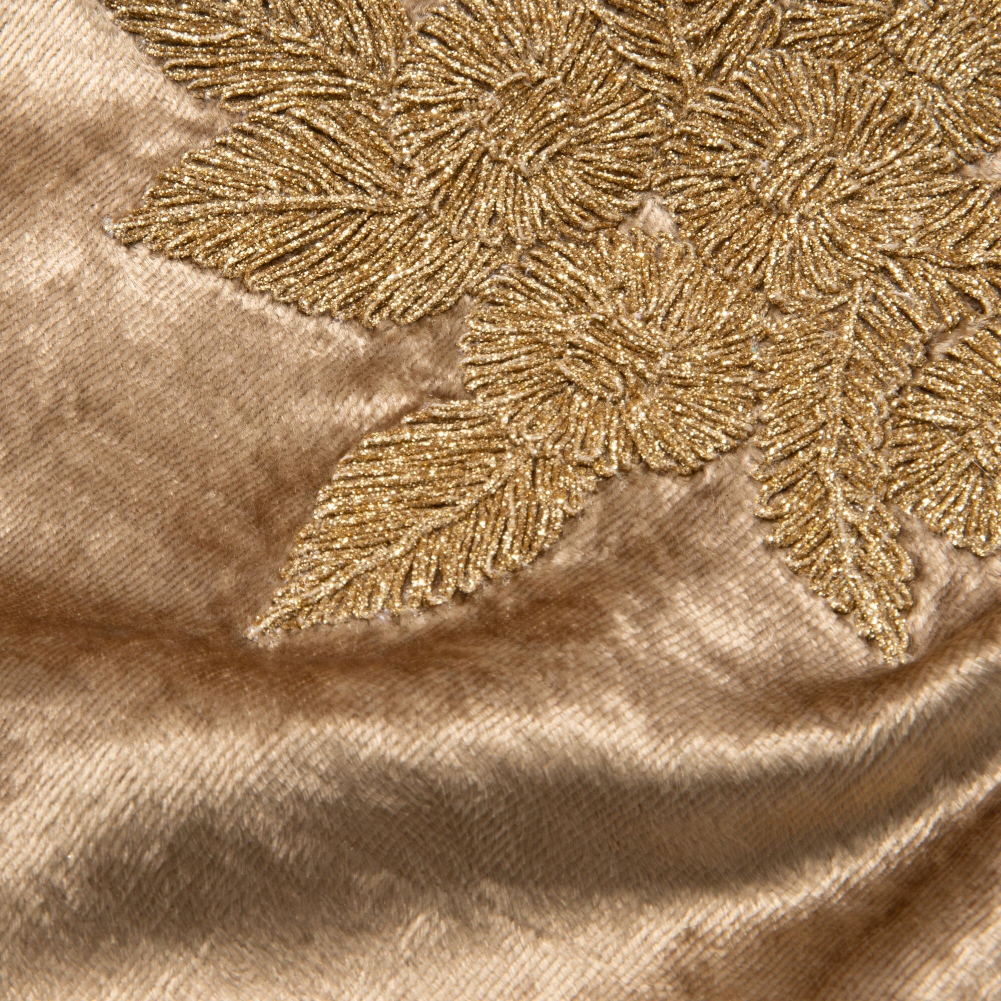 Emb Flower Cushion Cover 250 x  400 Beige