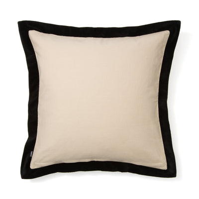 Velvet Flange Cushion Cover 600 X 600 Natural