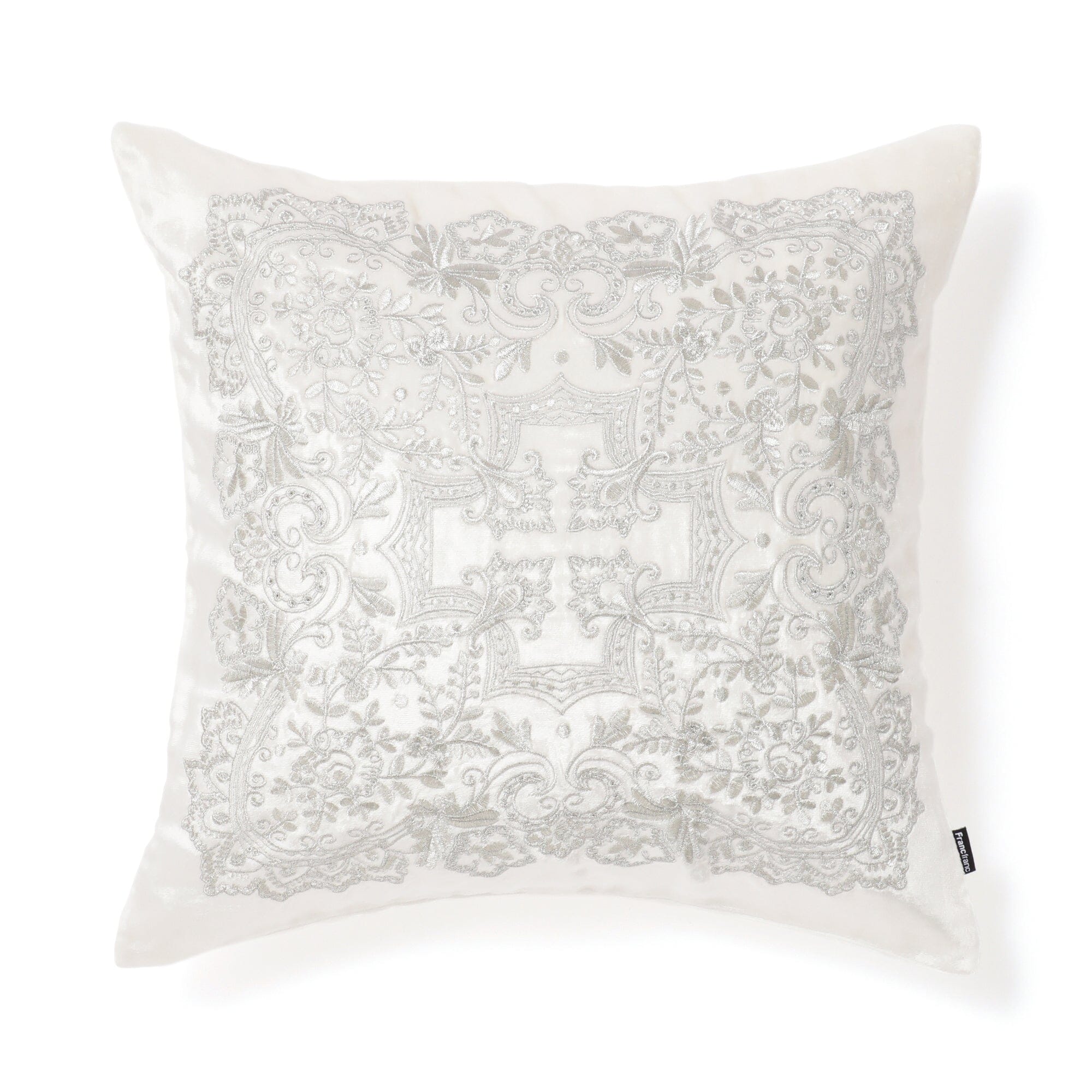 Emb Ornamentc Cushion Cover 450 X 450 White