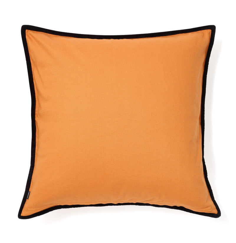 Velvet Line Cushion Cover 600 X 600 Orange