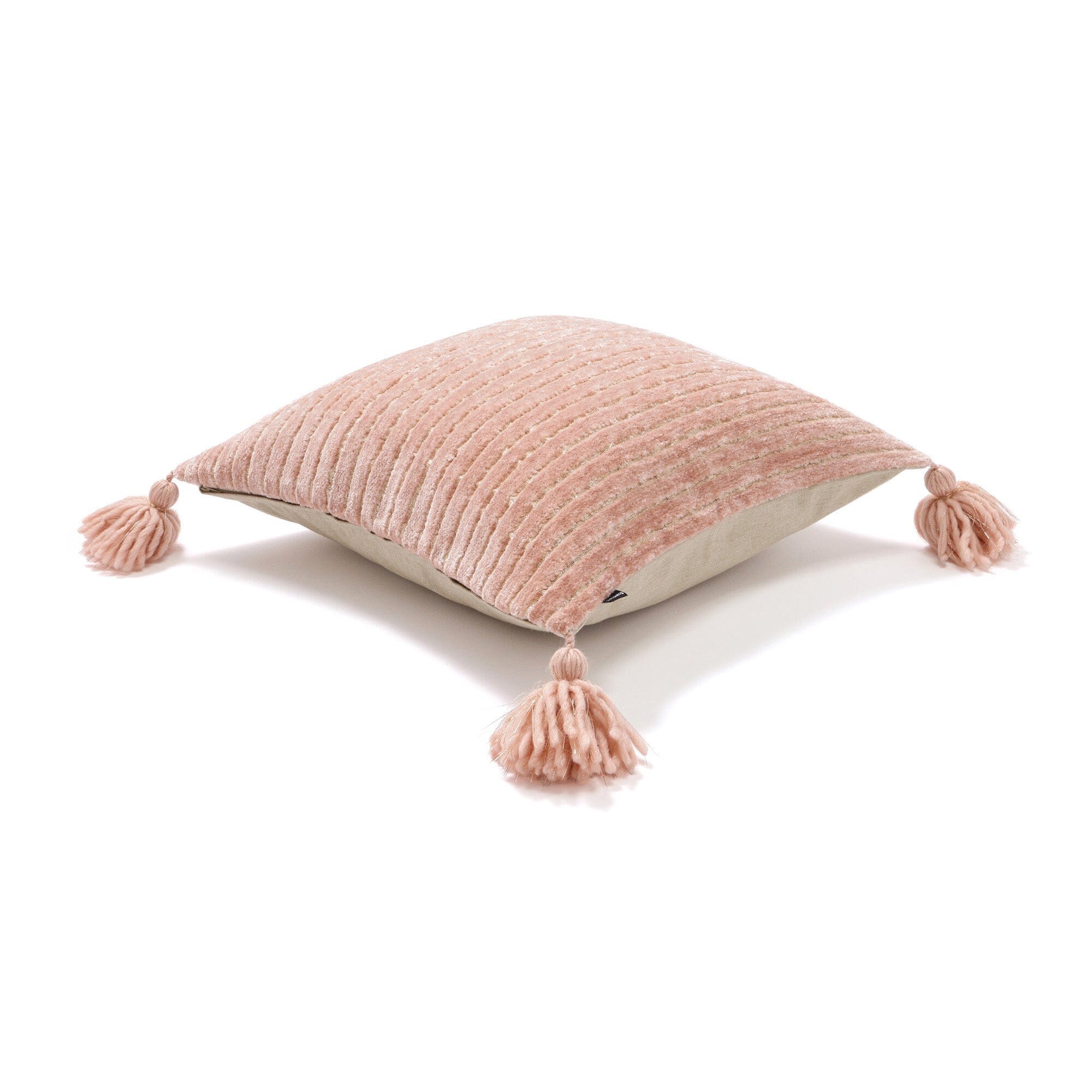 Chnl Stripe Cushion Cover 450 X 450 Pink