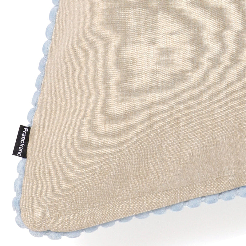 Stripe velvet cushion cover 450 x 450 Blue